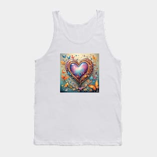 Violet glass heart Tank Top